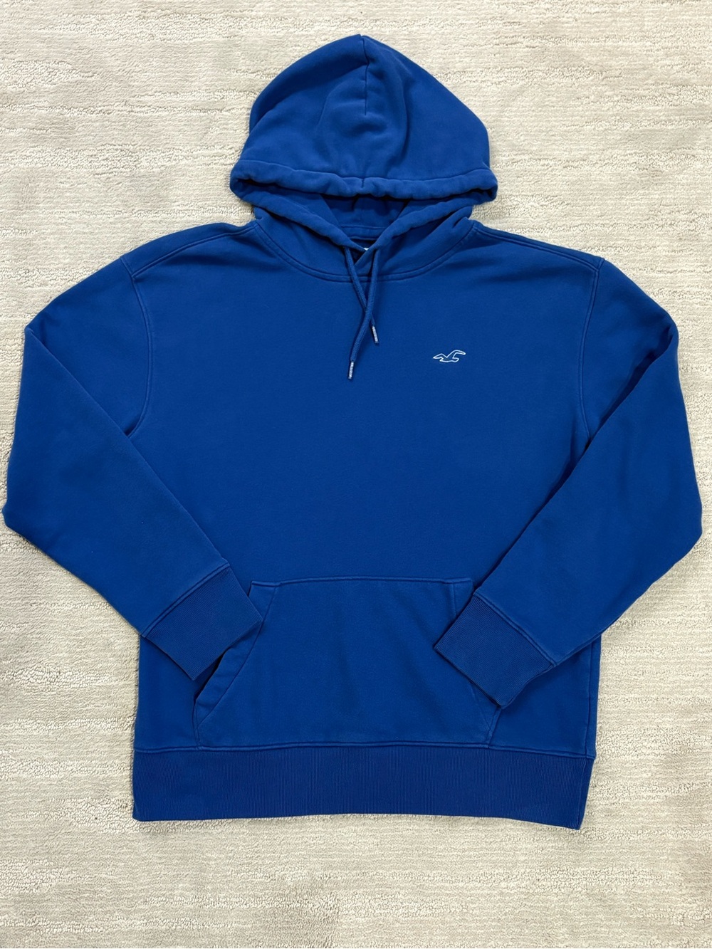 Hollister Must-Have Blue Icon Pullover Hoodie Sweatshirt Size M Streetwear Y2K